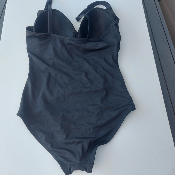 Swimsuits For All RUCHED TWIST FRONT ONE PIECE SWIMSUIT Black Size 12 - Picture 5 of 9